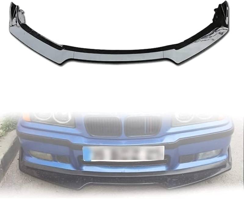 LANAZU Auto Frontspoiler Lippe für BMW E36, Front Stoßstangen Spoilerlippe Frontspoiler Stoßfängerlippe Kratzfest Front Bumper Lip Body Kit von LANAZU