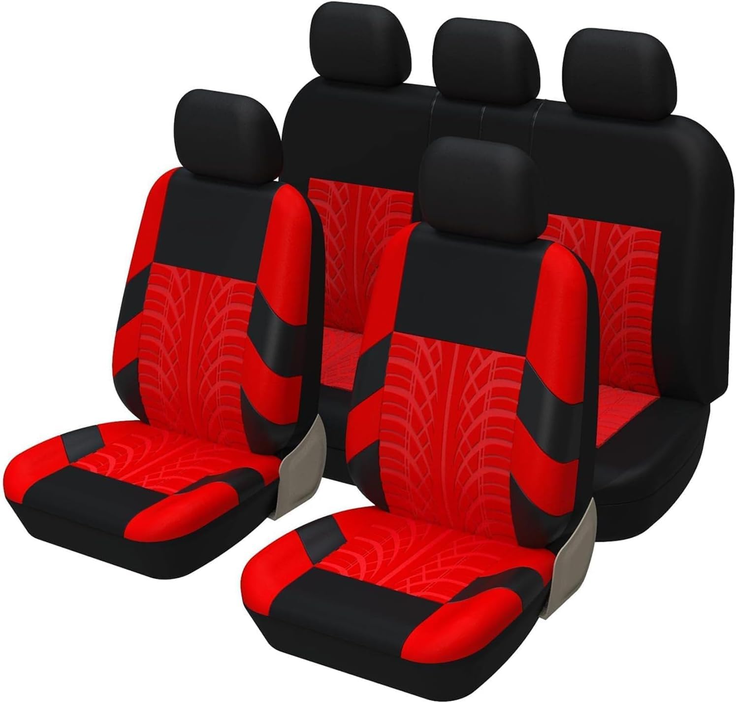 LANAZU Sitzbezüge Auto Set, für Alfa Romeo 156 1999-2006 Auto-Schonbezüge Sitzschoner Autositzbezüge Schonbezüge Vordersitze und Rücksitze,C-Red von LANAZU