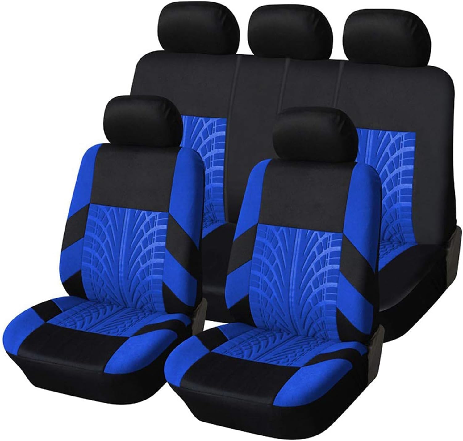 LANAZU Sitzbezüge Auto Set, für Alfa Romeo 166 2004-2009 Auto-Schonbezüge Sitzschoner Autositzbezüge Schonbezüge Vordersitze und Rücksitze, B-Blue von LANAZU