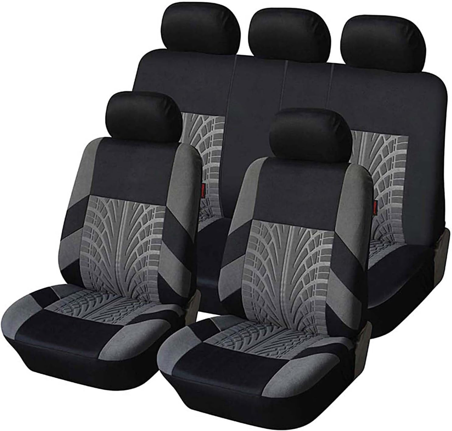 LANAZU Sitzbezüge Auto Set, für Alfa Romeo Mito 2014-2015 Auto-Schonbezüge Sitzschoner Autositzbezüge Schonbezüge Vordersitze und Rücksitze, D-Grey von LANAZU
