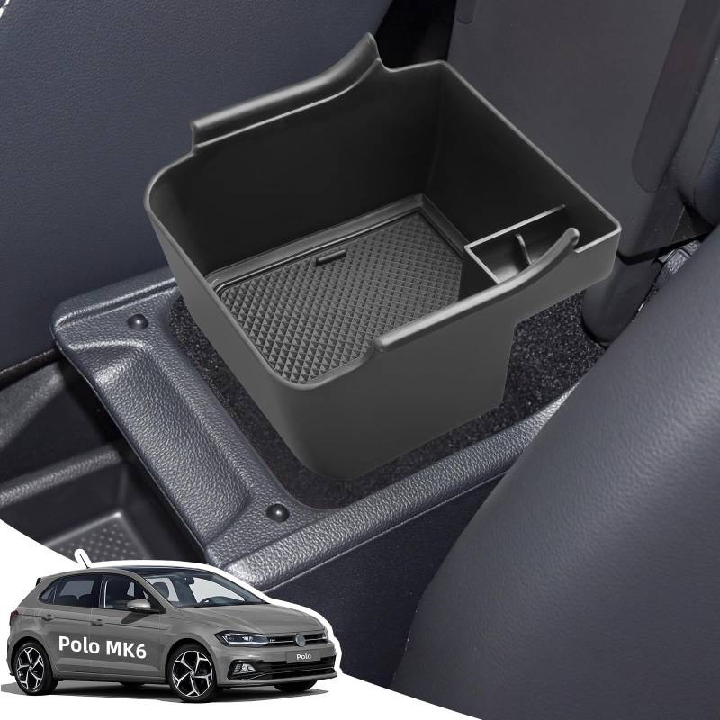 LANGBEAN Armlehne Aufbewahrungsbox für VW Polo MK6 2024 2023 2022 2021 2020 2019 2018, Mittelkonsole Organizer mit Antirutschmatten für VW Taigo/Nivus, Armlehne Organizer Zubehör von LANGBEAN