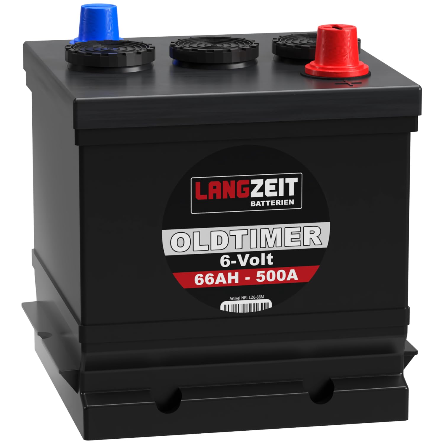 LANGZEIT Oldtimer Batterie 6V 66Ah Autobatterie Starterbatterie 6-Volt von LANGZEIT Batterien