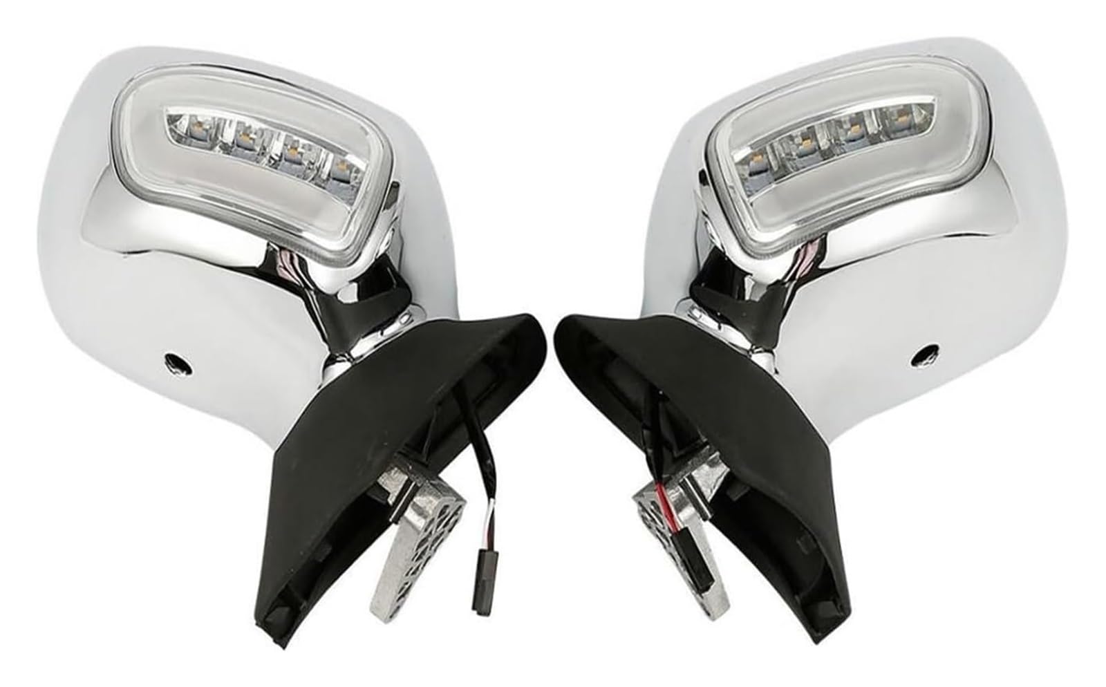 Für Goldwing 1800 GL1800 F6B 2013-2017 Motorrad Rückspiegel Blinker Motorrad Spiegel Rückspiegel Motorrad Rückspiegel(Chrome and Clear) von LAPPGNGFYA