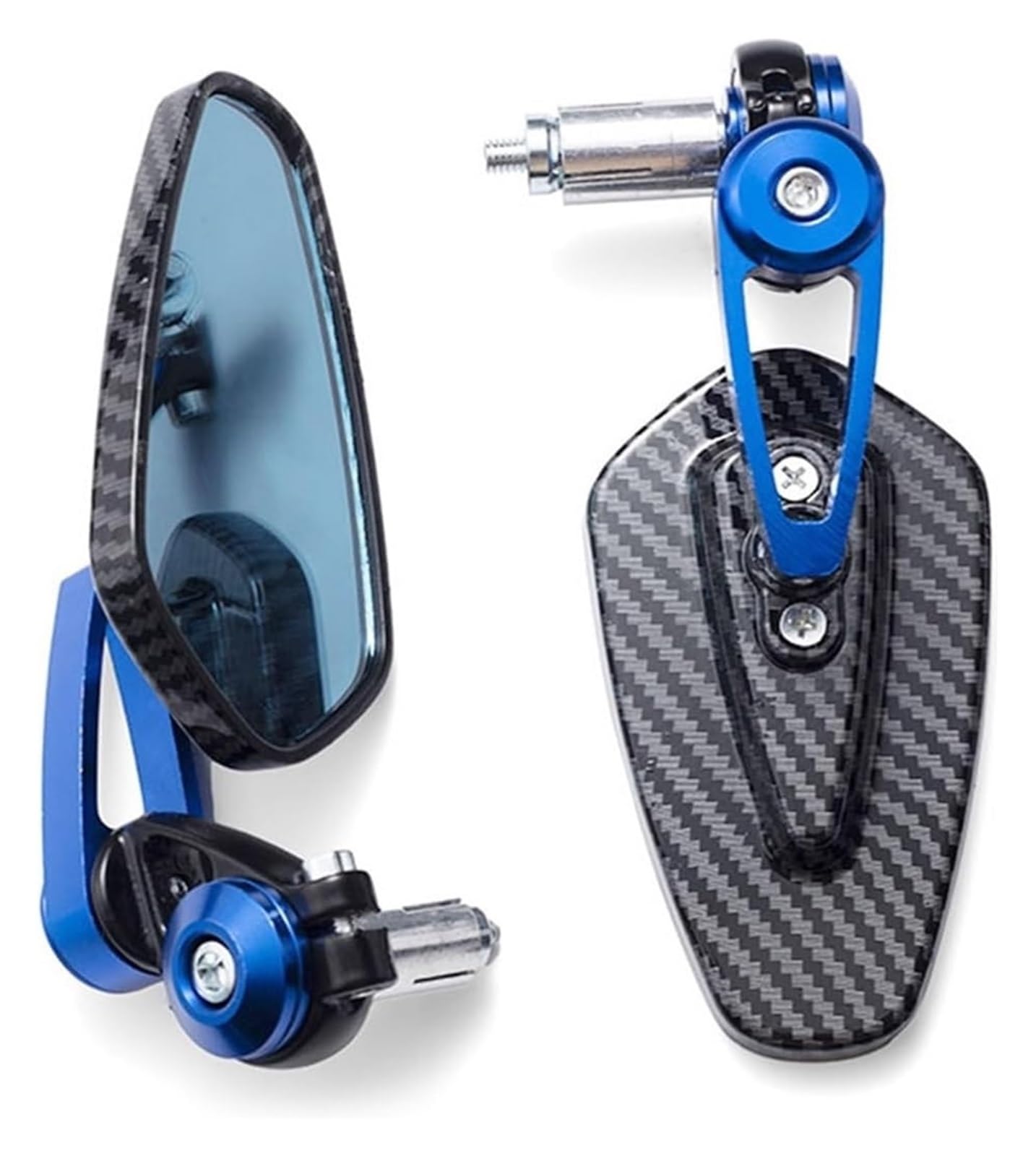 Für Kawa&saki Z125 Pro Z650 Z750 Z800 Z900 Z1000 ER6N ER6 Motorradspiegel 7/8 "22mm Lenkerende Seitenrückspiegel Motorrad Rückspiegel(Blau) von LAPPGNGFYA