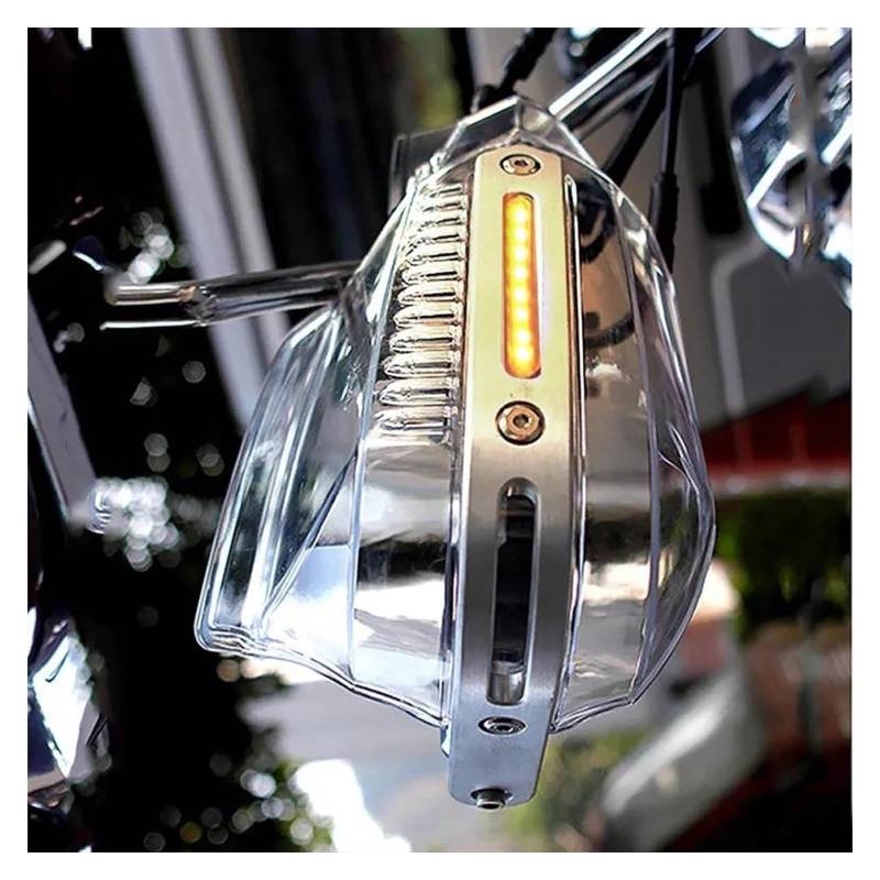 LAPPGNGFYA Motorrad Handschutz Für A&prilia Für Tuono V4 Für Dorsoduro V4 Für Shiver Rsv4 Für Dorsoduro 750 Sr 150 Motorradhandschützer Mit Licht(Clear-amber Light) von LAPPGNGFYA