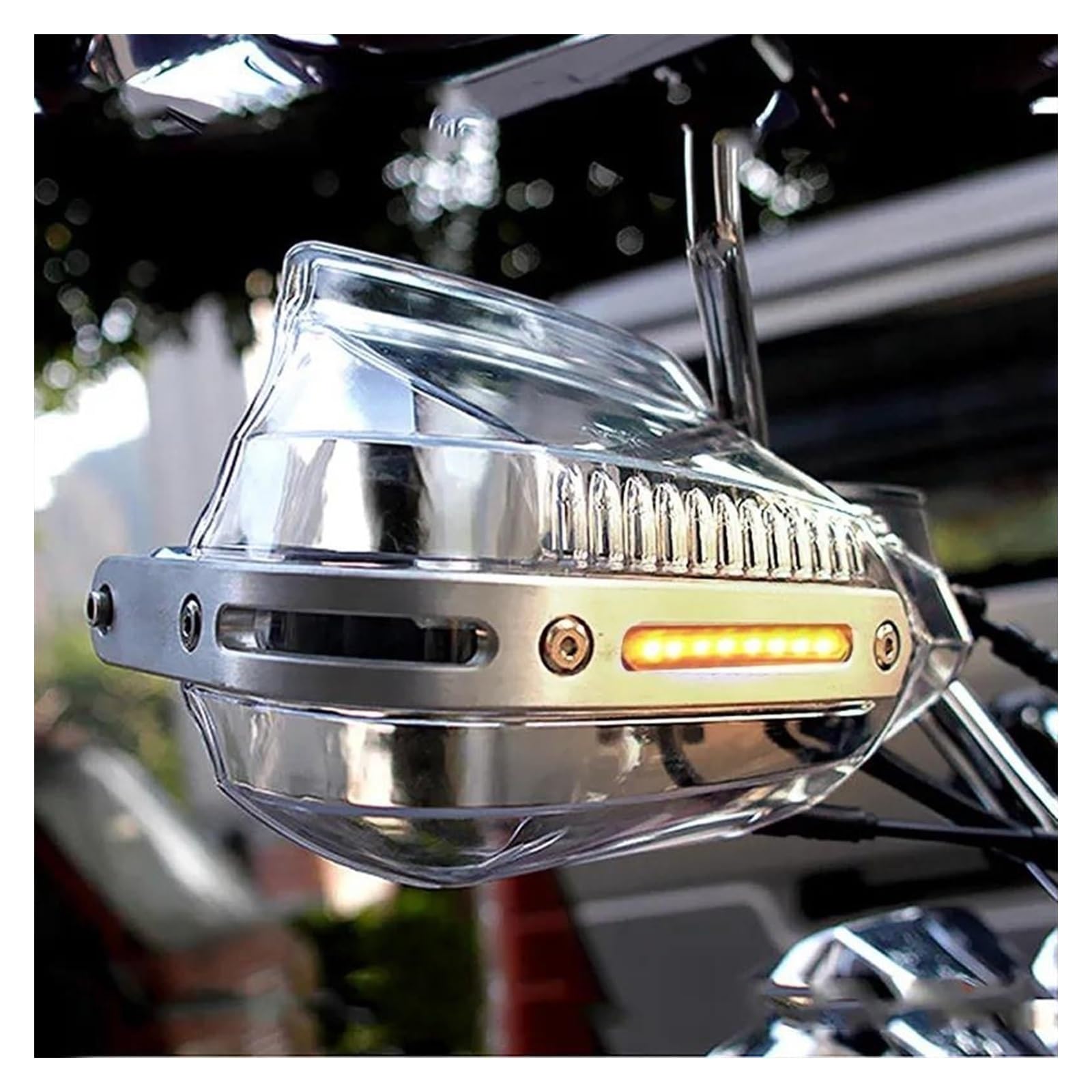 LAPPGNGFYA Motorrad Handschutz Für Kawa&saki Für Zephyr 750 Z900 Kxf 250 Kle 500 Z1000Sx Für Vulcan 800 Zr7 Motorrad Hand Guards Protector Mit Licht(Clear-amber Light) von LAPPGNGFYA