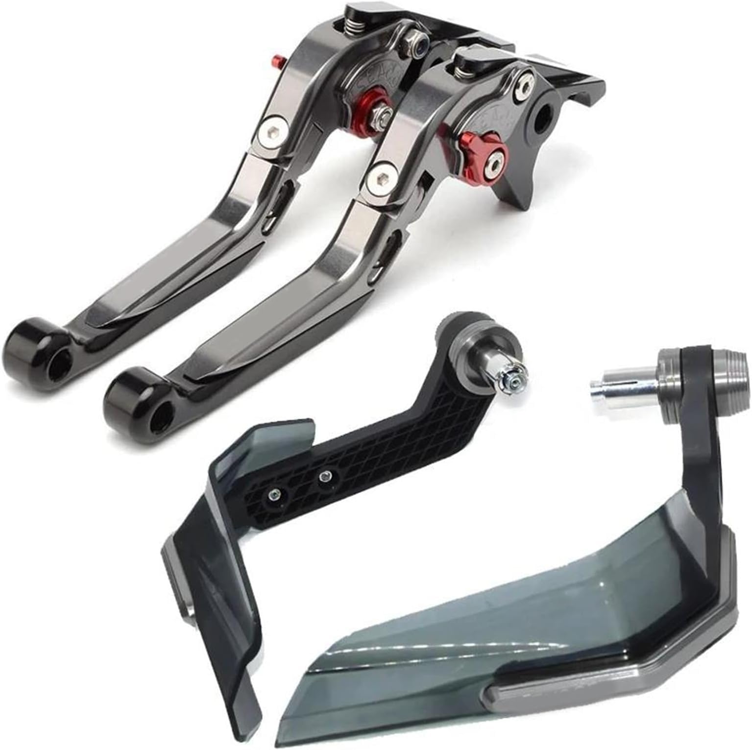 LAPPGNGFYA Motorrad Handschutz Für LONCIN Für VOGE 500R 2020-2021 Bremse Kupplung Hebel Wind Deflektor Lenker Handschutz Hand Guards Schutz(Titanium-b) von LAPPGNGFYA