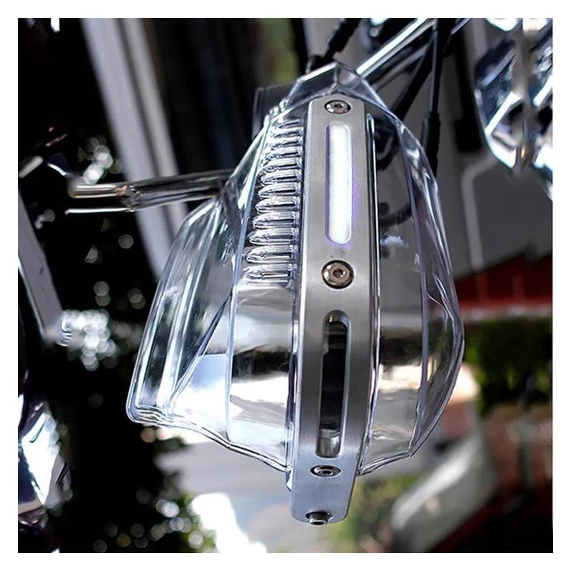 LAPPGNGFYA Motorrad Handschutz Für Sh 125 Cr 125 Cb190R St1100 Cb1000R Für Hor&net 900 Motorrad Schild Lenker Griff Schutz Mit Licht(Clear-white Light) von LAPPGNGFYA