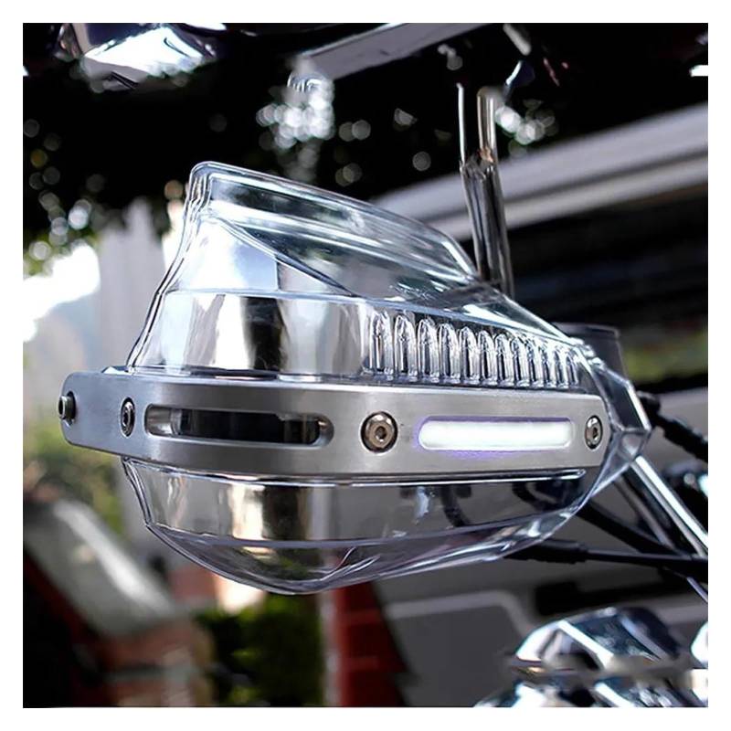 LAPPGNGFYA Motorrad Handschutz Für Suz&uki Dr 650 Gsr 750 M109R Gsx250R Tl1000R Für Skywave 400 Motorrad Hand Guards Lenker Schutz Mit Licht(Clear-white Light) von LAPPGNGFYA