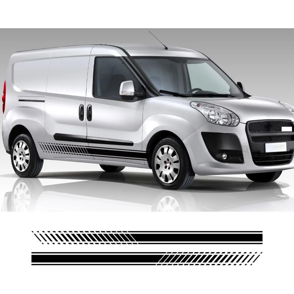 2 STÜCKE Autoaufkleber, Für FIAT Doblo Cargo Panorama Vauxhall, Für Opel Combo Camper Van Grafiken Vinyl Aufkleber Tuning Autozubehör von LARPOPKC