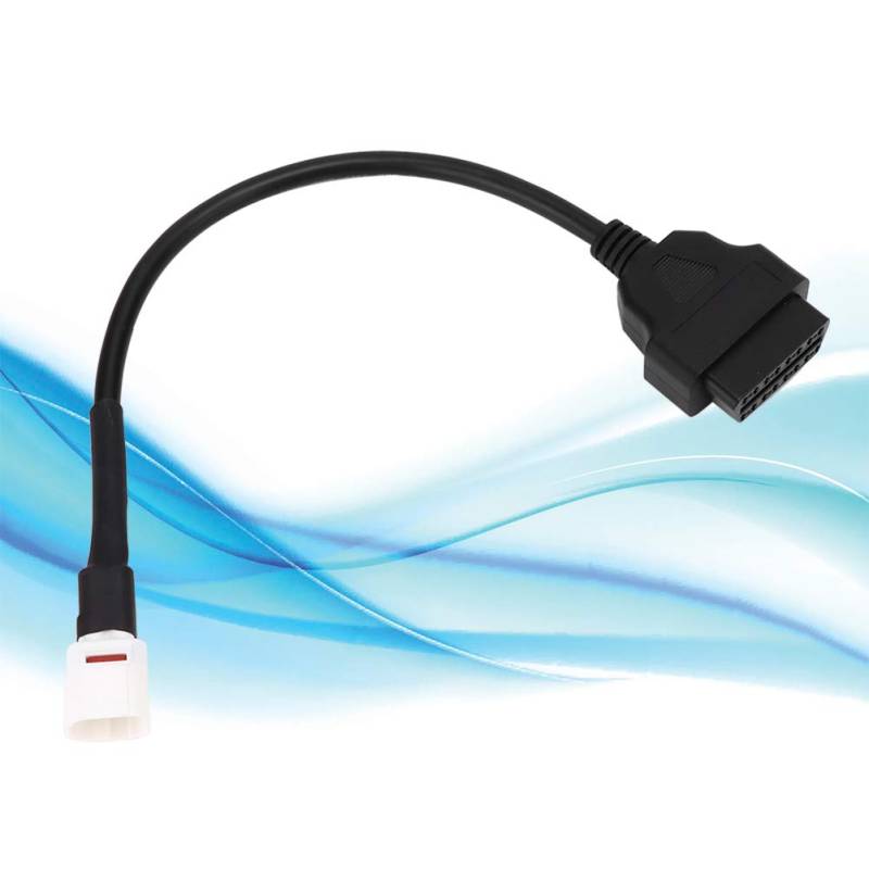 LASIEYO OBD2 OBDII Haupt Kabel Diagnostik Werkzeug Adapter Kabel, 4-poliger auf OBD2-Fehlercode-Leser, Motorrad-Diagnosekabel, passend Motorrad von LASIEYO