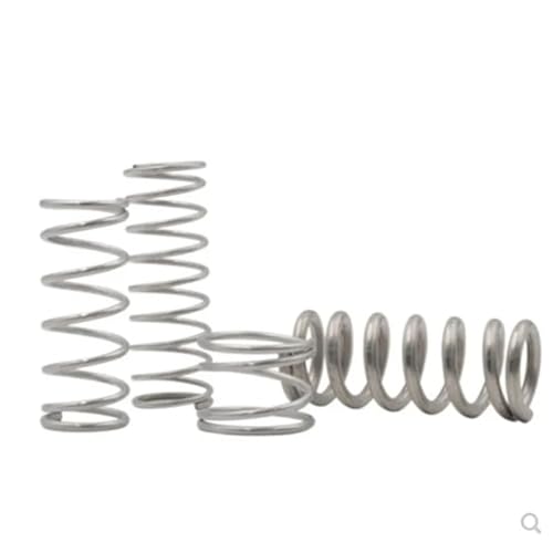 LATOOR 10 Stück Drahtdurchmesser 1,2 mm, Edelstahl-Druckfeder, Außendurchmesser 6–16 mm, Länge 15–50 mm(45mm,15mm (OD)) von LATOOR