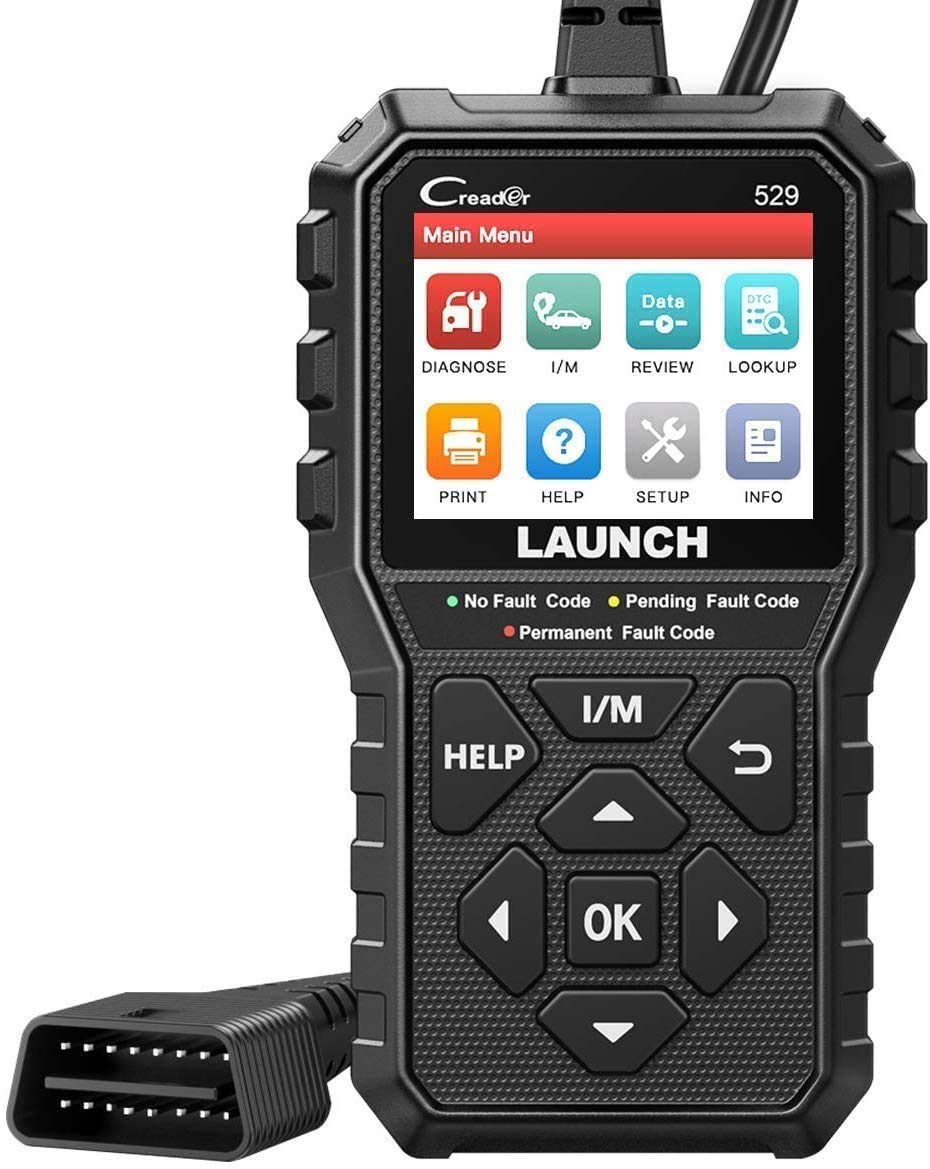 LAUNCH CR529 OBD2 Diagnosegerät KFZ Diagenose für Motor Felercode auslesen/löschen,Echtzeitdaten und Speicherndaten anzeigen,O2 Sensor und EVAP Test obd2 Funktionen Mode10 von LAUNCH