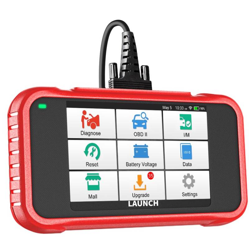 LAUNCH CRP129E V2.0 obd2 Diagnosegerät Auto,KFZ-tester für ABS SRS Motor Getriebe mit 12 reset:ABS-Entlüftung/TPMS/Öl/EPB/SAS/BMS/Adb.lue/Scheinwerfer/Drosselklappen-Reset,Einspritzdüsen-Codierung.FCA von LAUNCH