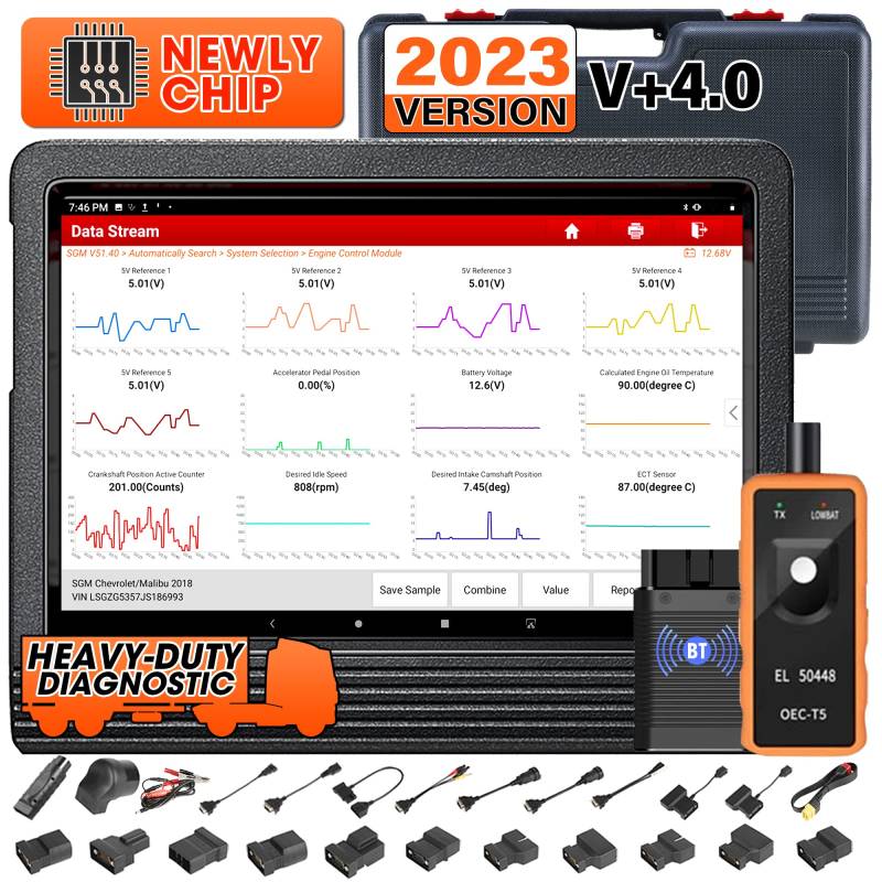 LAUNCH X431 V+ 4.0 OBD2 Diagnosegerät Professionelles Multibrand-Diagnosetablett mit 2 Jahre Update DE besser für Werkstätte von LAUNCH