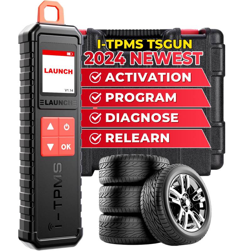 LAUNCH X431 i-TPMS TS Gun Reifendruck-Detektor, Aktivieren/Neu Lernen/Programm Reifendrucksensoren, RDKS-Diagnosetool Arbeit mit X431 V+/PROS V/PAD VII(Kann allein über i-TPMS APP verwendet Werden) von LAUNCH