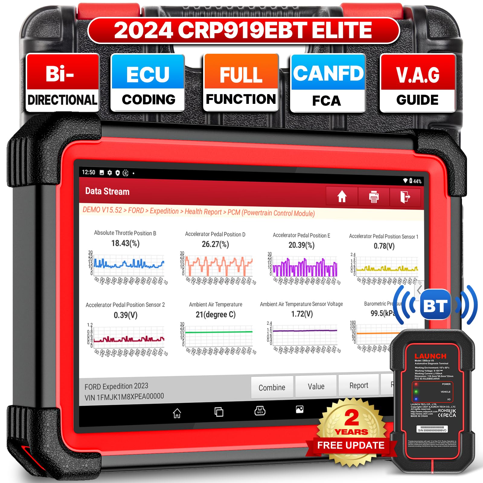 LAUNCH X431 CRP919E PRO Elite OBD2 Scanner 2023 New Bidirectional Scan Tool von LAUNCH