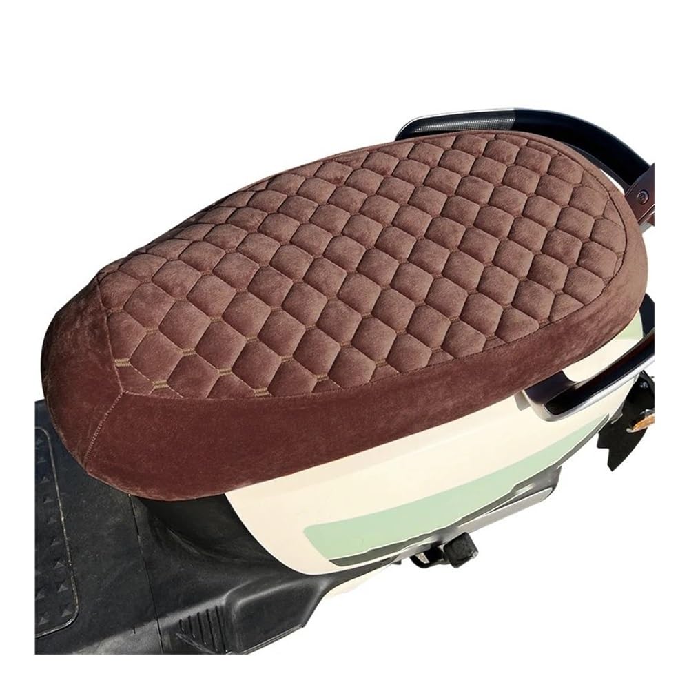 Motorrad Sitzkissenbezug Universal Motorrad Zubehör Checkered Quilting Plüsch Warme Winter Sitzkissen Abdeckung Verdickt Schützen Pad von LAUTIE