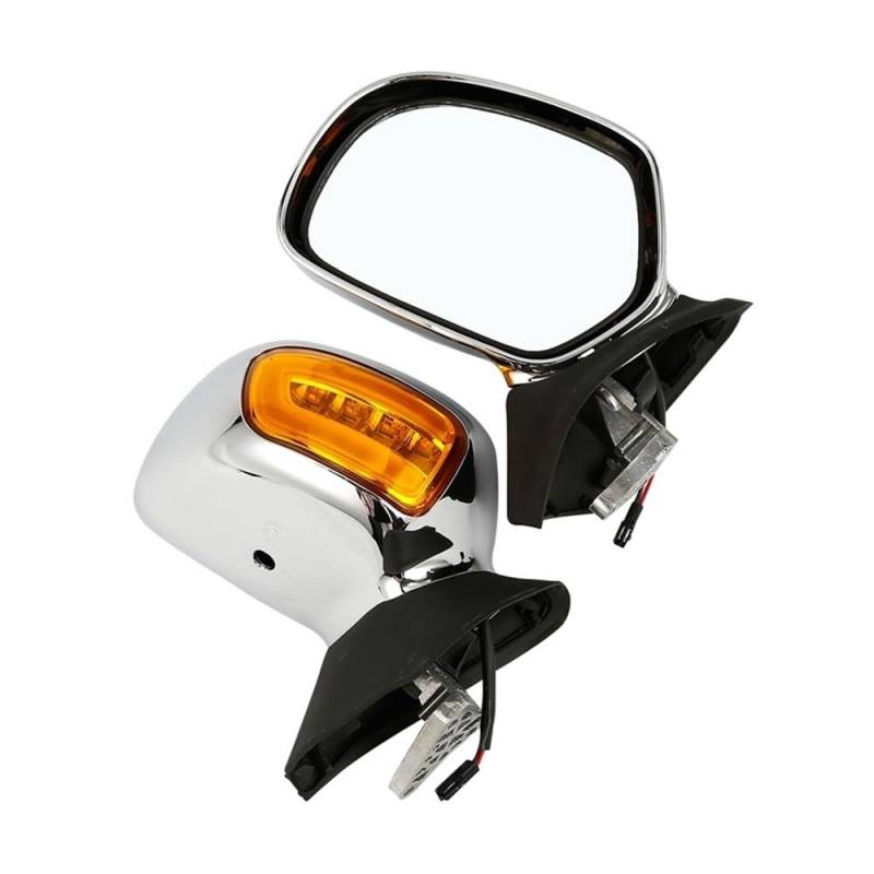 Motorrad Spiegel Motorrad Zubehör Links Rechts Seite Rückspiegel Blinker Für Go&ldwing GL1800 2001-2017 Motorradzubehör von LAUTIE