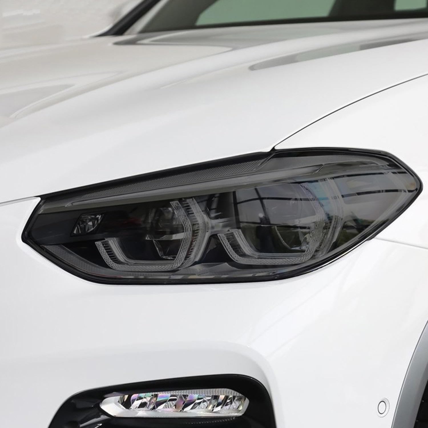 LAVIYE Autoscheinwerfer-Schutzfolie Rauchschwarz Kratzfest Transparenter TPU-Aufkleber, für BMW X4 G02 M 2019-2023 von LAVIYE