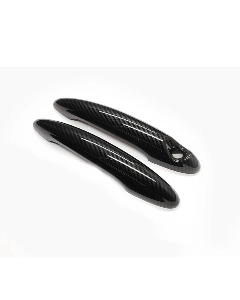 Außentürgriff 2-teiliges Set Autotürgriff-Abdeckungsaufkleber Für Mini Für Cooper R50 R52 2001-2013 Autozubehör Türgriffverkleidung Türgriff Blenden(Carbon Pattern) von LAYYSD