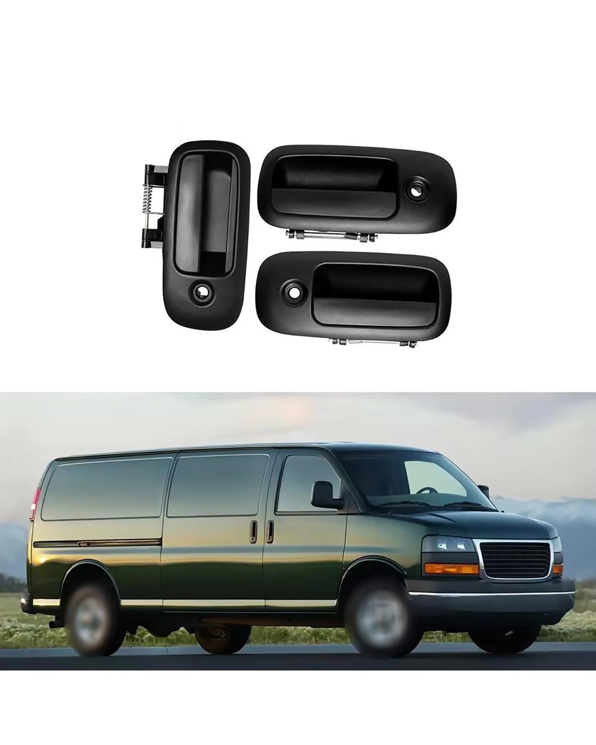 Außentürgriff 3 STÜCKE Außentürgriff Für Express Für GMC Savana 1500 2500 1996 1997 19998 1999 2000 2001 2002 2003-2009 Türgriff Blenden von LAYYSD