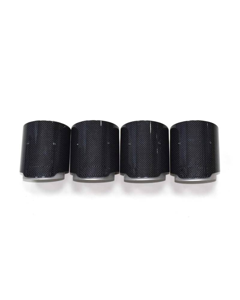 Auto Auspuff Endrohr 4 Pcs Carbon Fiber Exhaut Tipps Für F87 Für F80 Für F82 F83 Universal Auspuffrohr 70mm Einlass Düse Auspuff auspuff endrohr(4 pcs Glossy Gray) von LAYYSD