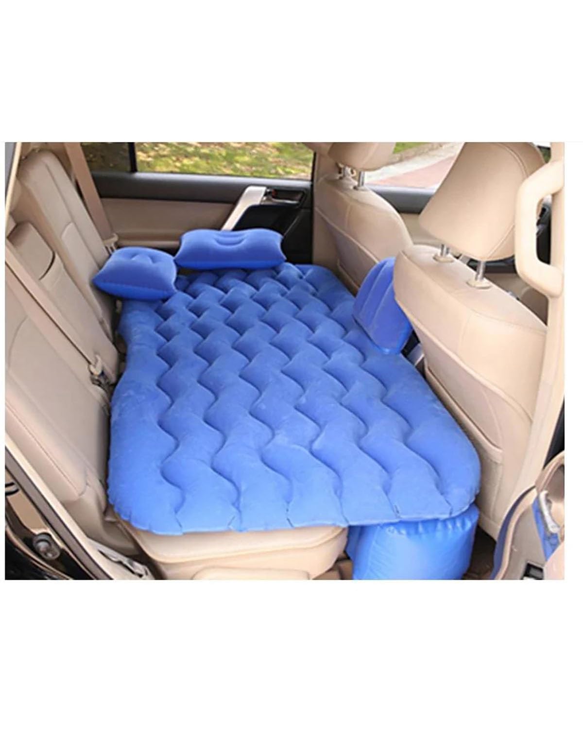 Auto Luftmatratze Auto Aufblasbare Reisematratze Bett Universal Rücksitz Sofa Kissen Outdoor Camping Kissen Auto Matratze(Blue) von LAYYSD