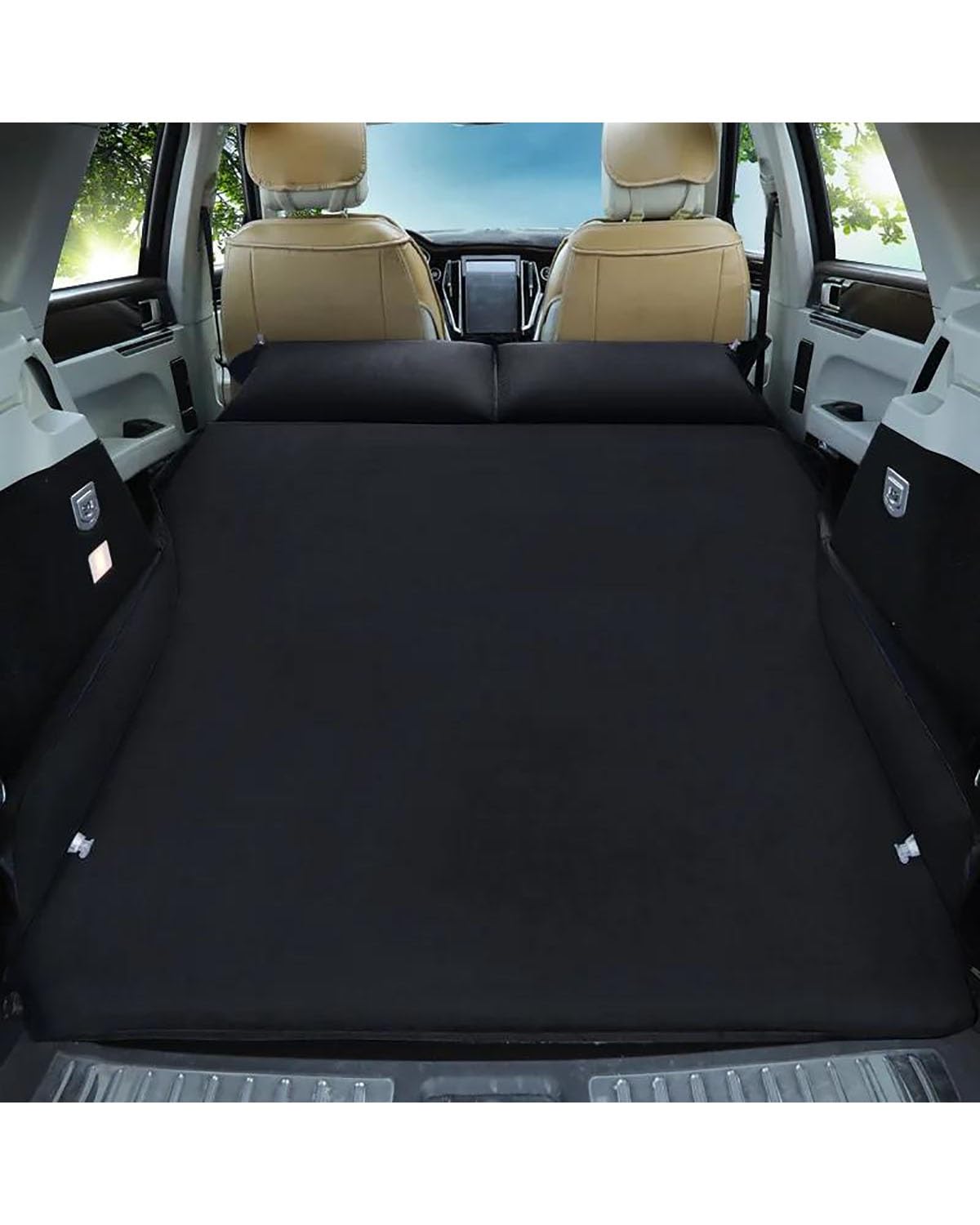 Auto Luftmatratze Auto Automatische Aufblasbare Bett Hinten Matratze MPV SUV Reise Aufblasbare Bett Auto Schlafen Matratze Auto Matratze(Black) von LAYYSD