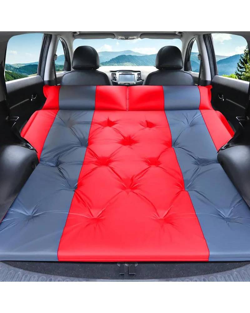 Auto Luftmatratze Auto Automatische Aufblasbare Luftmatratze SUV Spezielle Luftmatratze Auto Bett Erwachsene Schlafsack Matratze Auto Matratze(Gray red) von LAYYSD