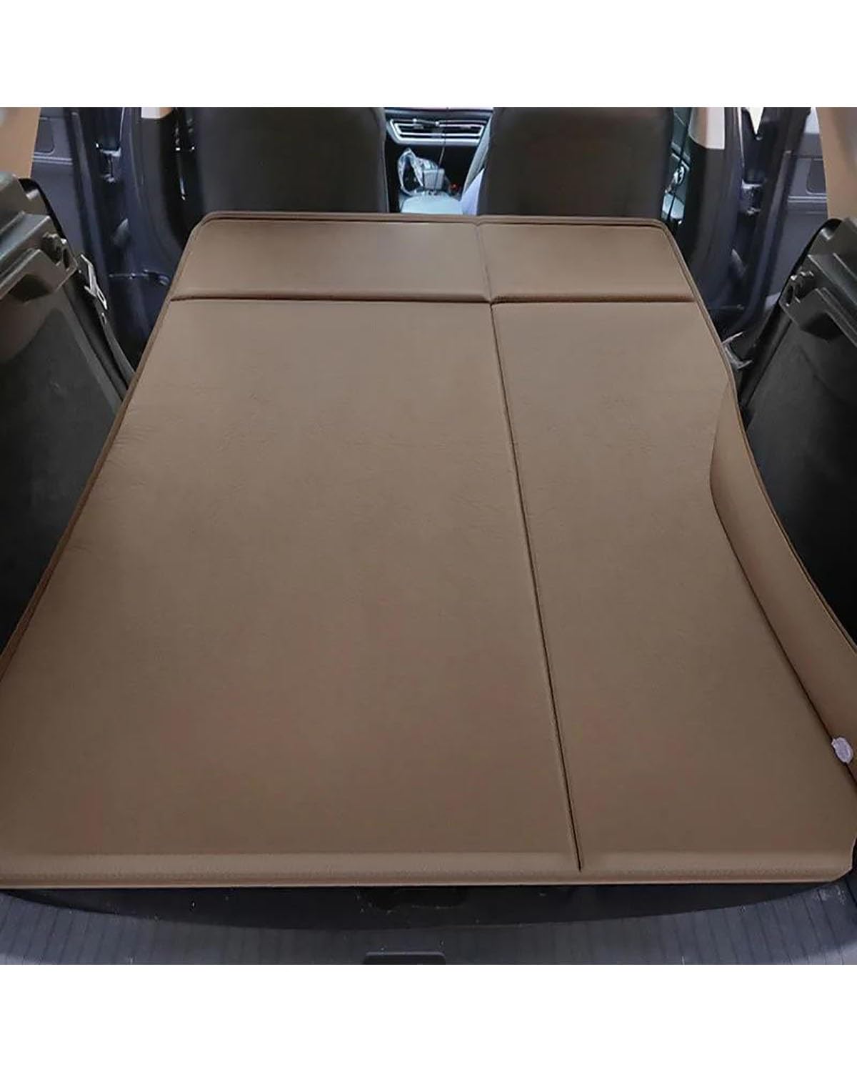 Auto Luftmatratze Auto Automatische Aufblasbare Matratze Reise Bett SUV Hinten Schlafen Matte Klapp Kofferraum Universal Auto Matratze(Khaki-01) von LAYYSD