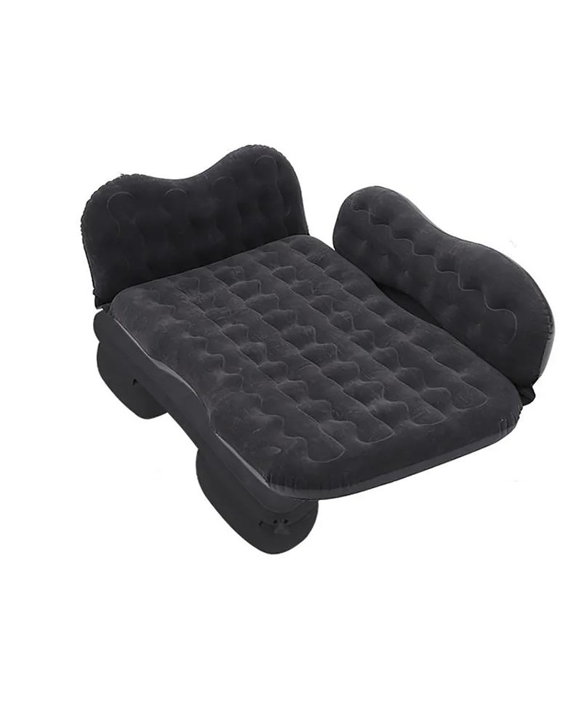 Auto Luftmatratze Auto Reise Aufblasbare Matratze Für Schlaf Im Freien Weiche Sofa Bett Camping Air Matt Kissen Kissen Auto Zubehör Auto Matratze(Black) von LAYYSD