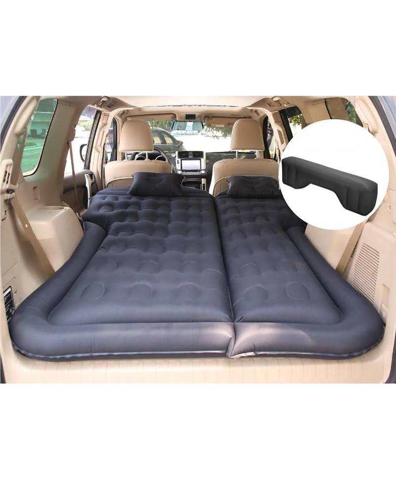 Auto Luftmatratze Auto-Reisebett Faltbar Doppelmatratze Für Rücksitz Aufblasbares Sofa Kofferraum Schlaf-Luftbett Für Campingbett Outdoor-Kissen Auto Matratze(Blue) von LAYYSD