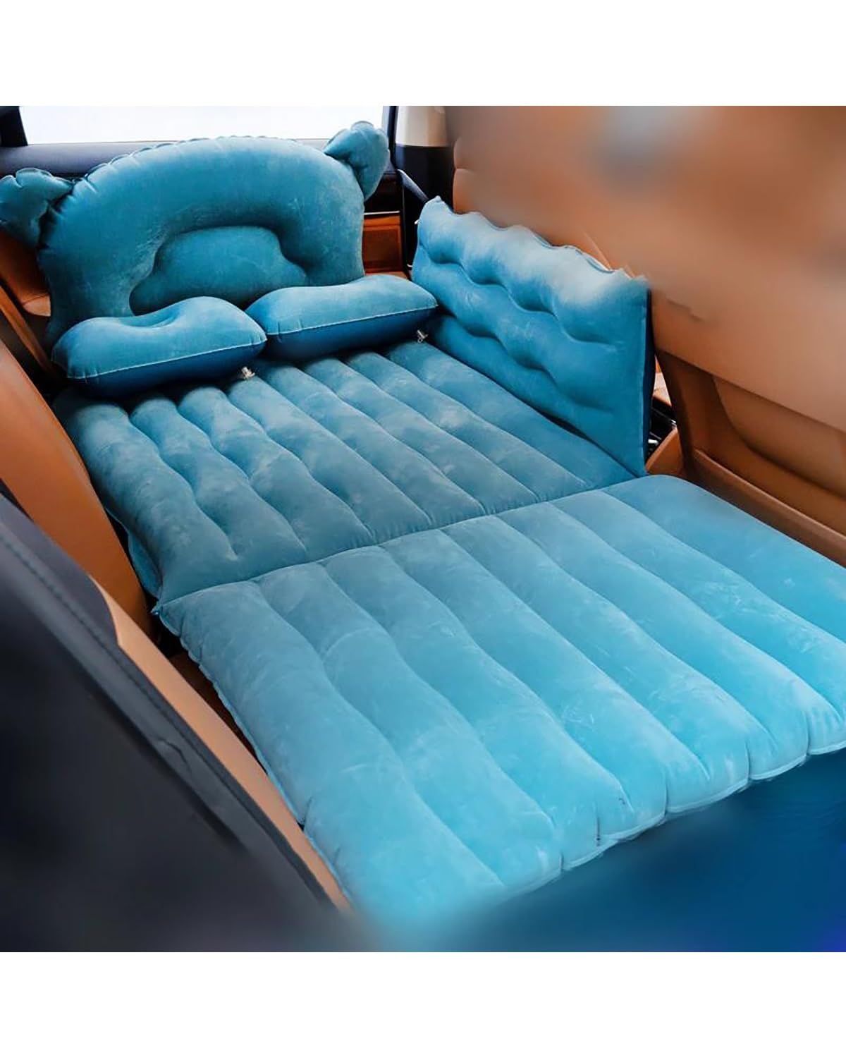 Auto Luftmatratze Auto-Reisebett Faltbare Luftmatratze Rücksitz Aufblasbar Für Schlafen Für Sitzen Für Outdoor-Kissen Für Camping Aufblasbares Sofa Auto Matratze(Blue) von LAYYSD