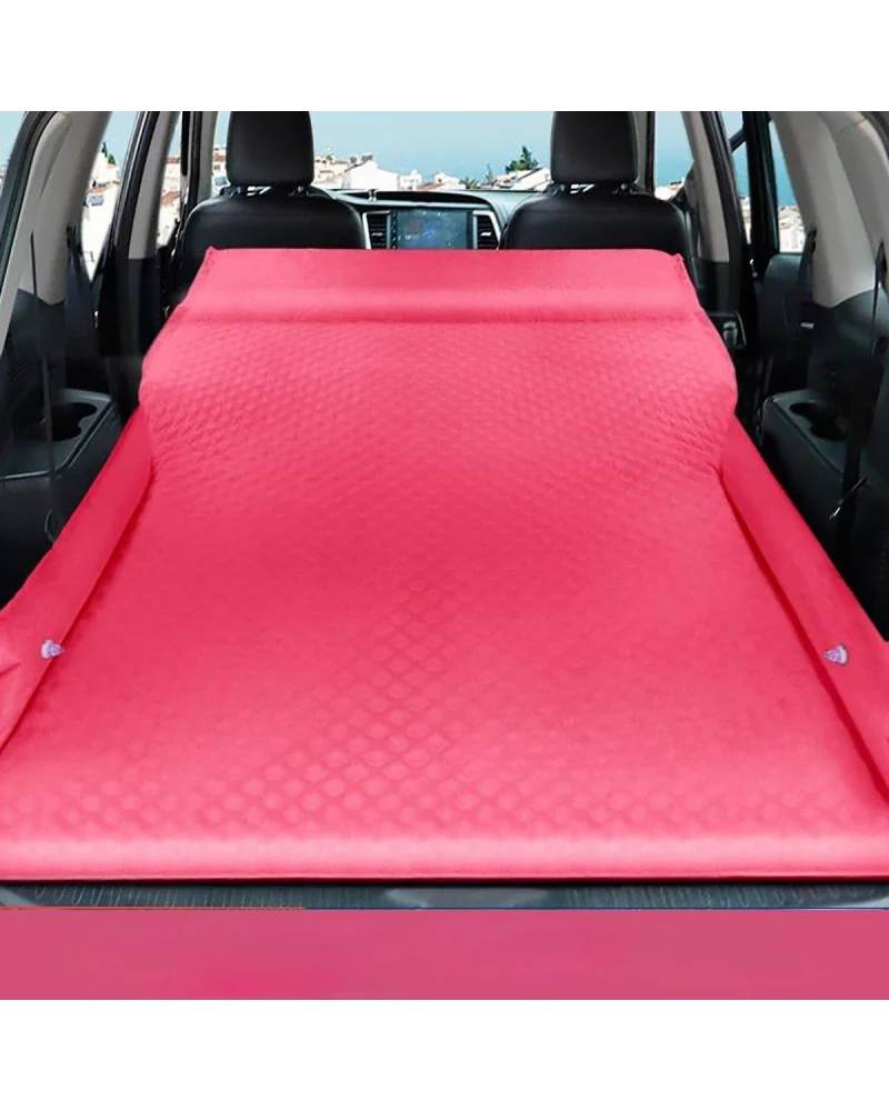 Auto Luftmatratze Auto Reisebett Kofferraum SUV Nicht Aufblasbare Isomatte Luftbett Schwamm Faltbare Doppelmatratze Camping Camp Sofa Outdoor Kissen Auto Matratze(Red) von LAYYSD