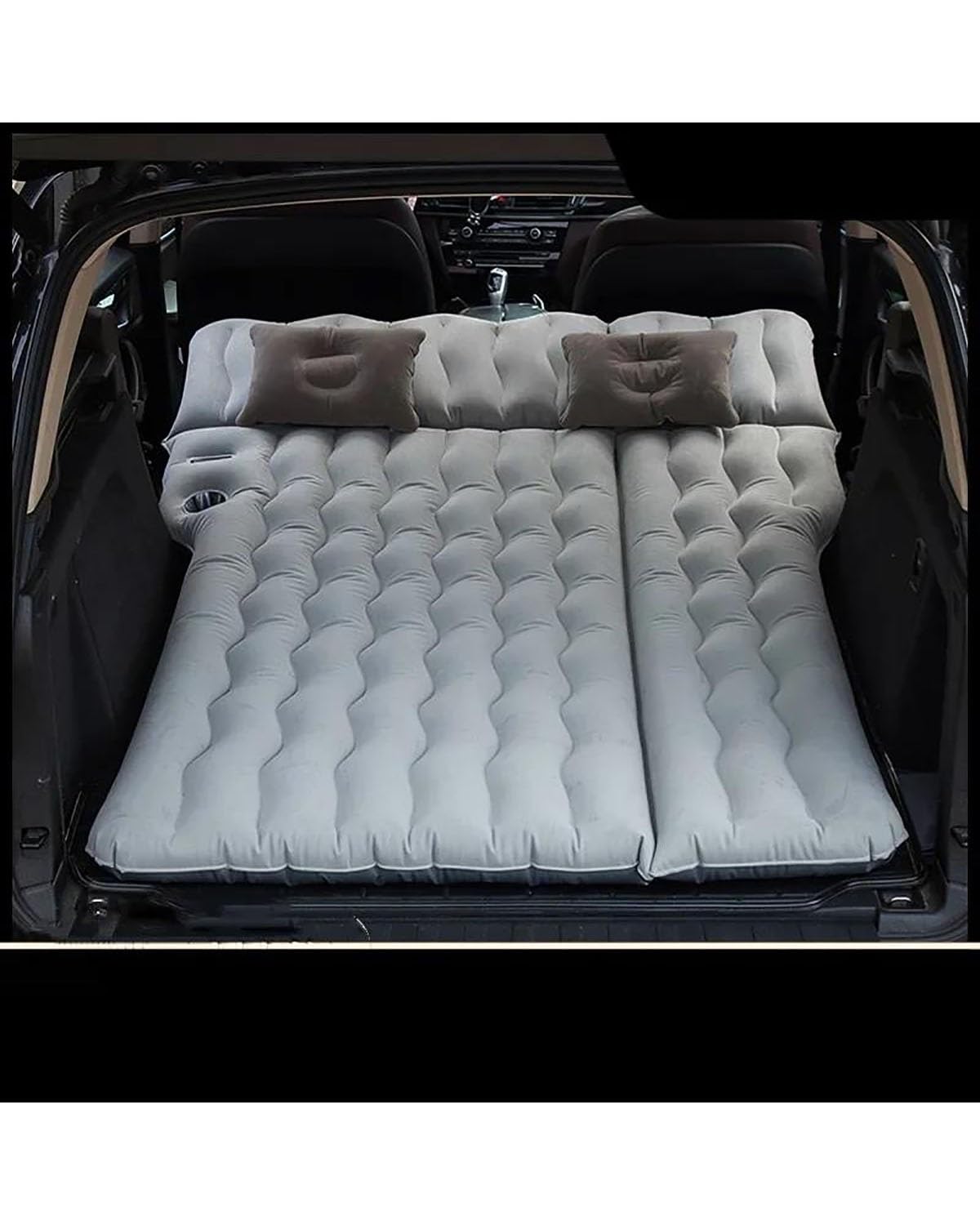 Auto Luftmatratze Auto-Reisebetten Aufblasbare Luftmatratze Schlafbett Faltbar Selbstfahrendes Kissen Tour Camping-Pad Sofa Aufblasbares Zubehör Auto Matratze(Grey) von LAYYSD