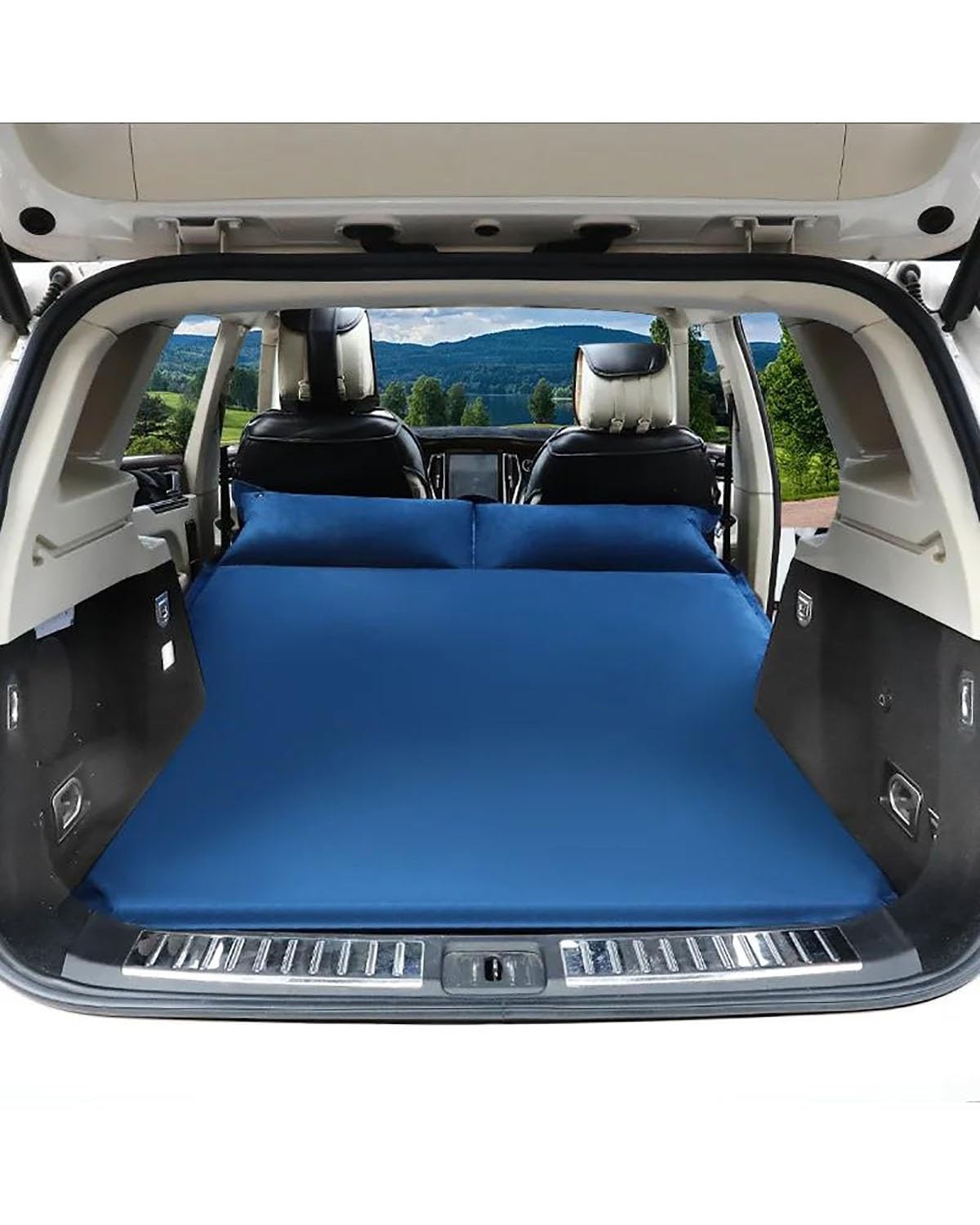 Auto Luftmatratze Automatische Automatische Aufblasbare Matratze SUV Spezielle Luftmatratze Autobett Schlafmatratze Für Erwachsene Auto-Reisebett Auto Matratze(Blue) von LAYYSD