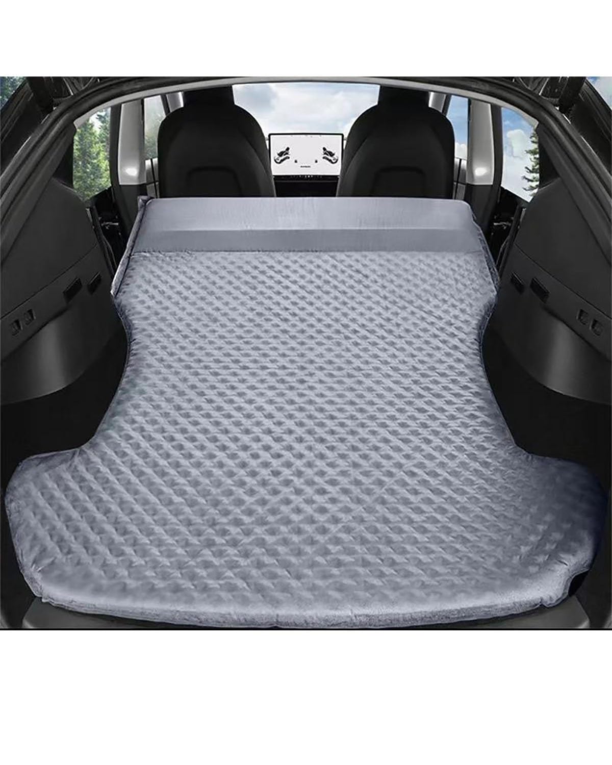 Auto Luftmatratze Für Teslaes Für Modell Für Y Aufblasbare Luft Matratze Outdoor Camping Air Kissen Bett Wildleder Stoff Auto Reise Bett Auto Innen Zubehör Auto Matratze(B1) von LAYYSD