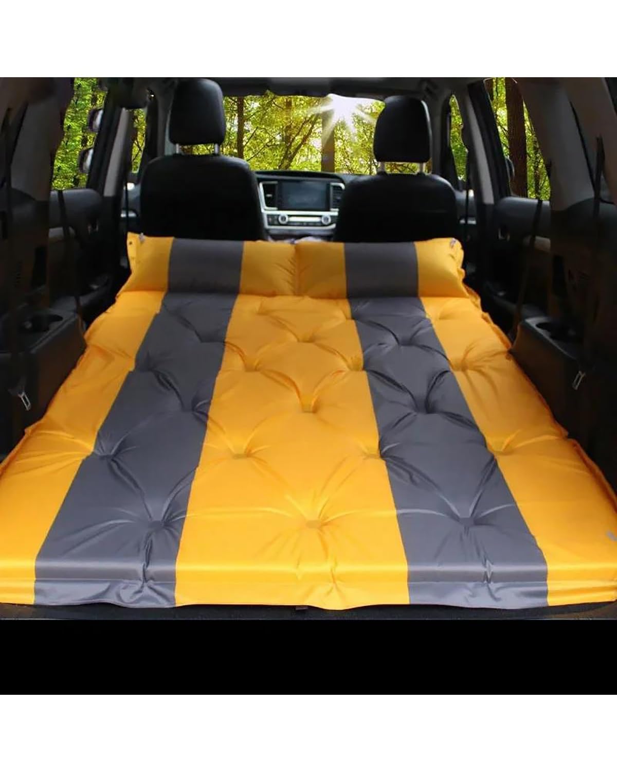 Auto Luftmatratze Für Trumpchi Für GAC GS8 2017-2024 Auto Reise Matratze Auto-Inflation Doppelbett Matte Outdoor Camping Matratze Auto Matratze(Orange) von LAYYSD