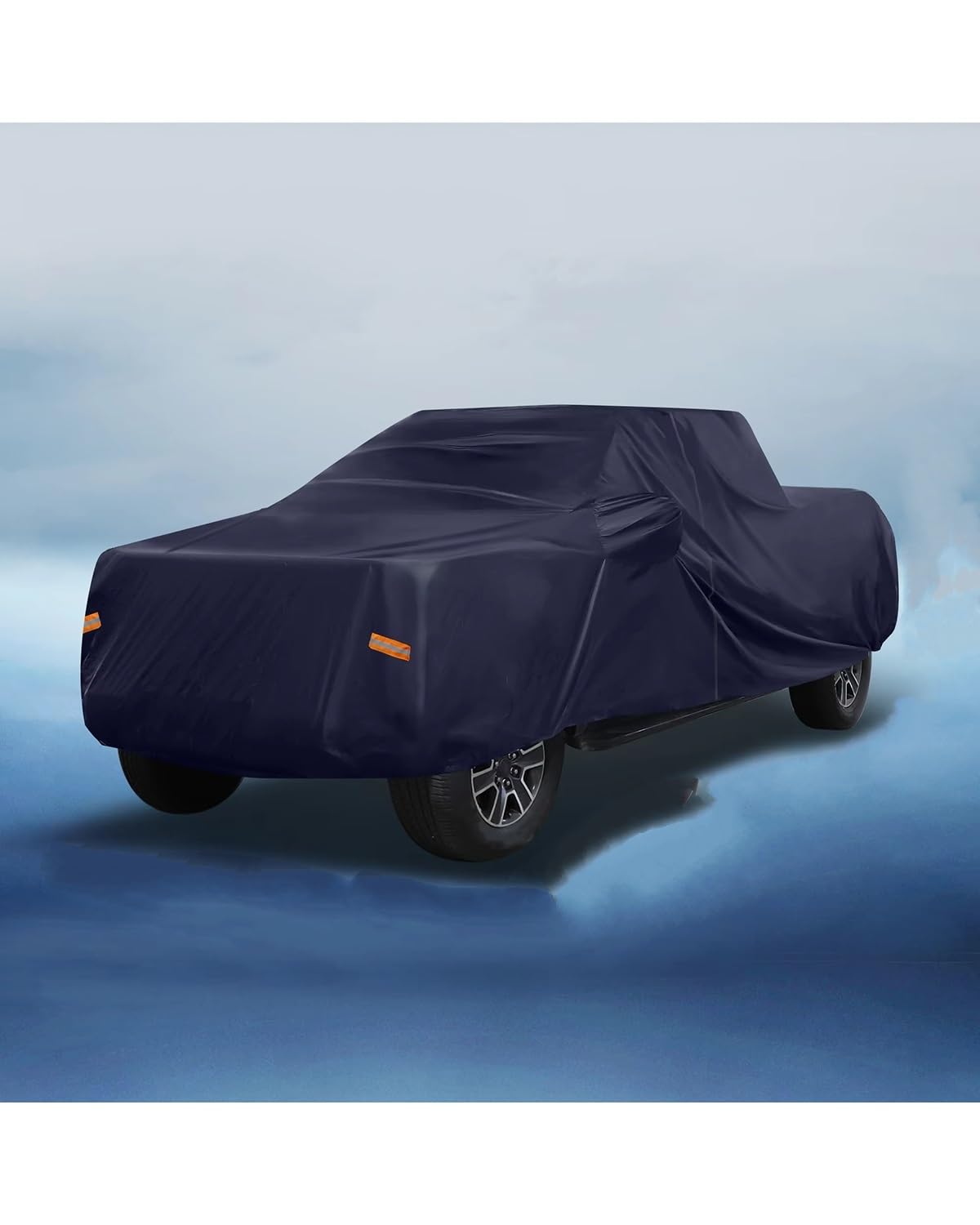 Auto abdeckplane Für Toyota Für Tacoma Double Cab 4 Türer 6,1 Fuß Bett 05-21 Pickup Truck Abdeckung Sonne Regen Wind Schnee 190T PU abdeckplane Auto(Navy Blue) von LAYYSD