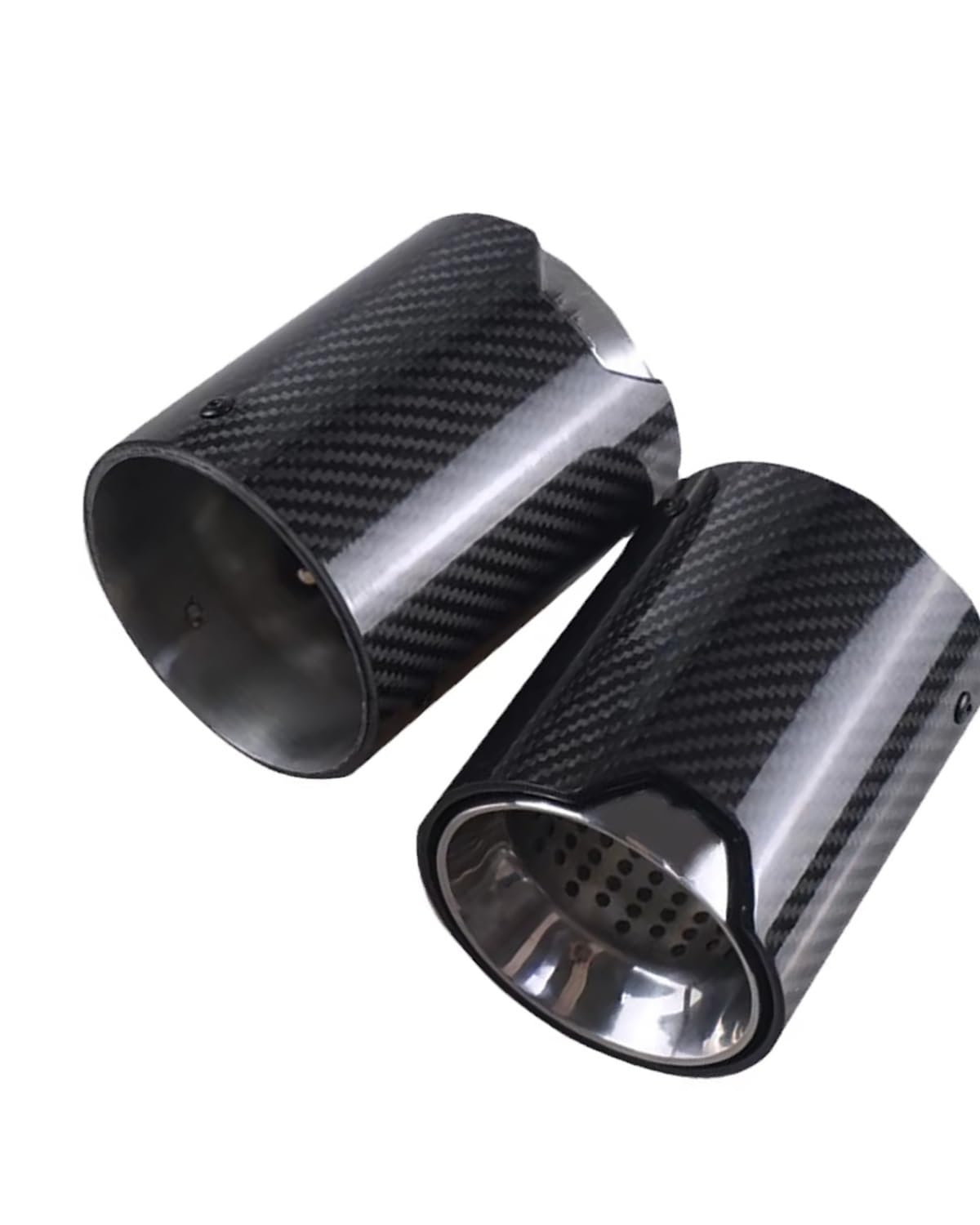 Für M2 F87 Für M3 F80 Für M4 F82 F83 Für M5 F10 M6 F12 F13 1 Stück Automotive Car Rear Exhaust Pipe Series Universal Trim Tip(W 63mm 93mm) von LAYYSD