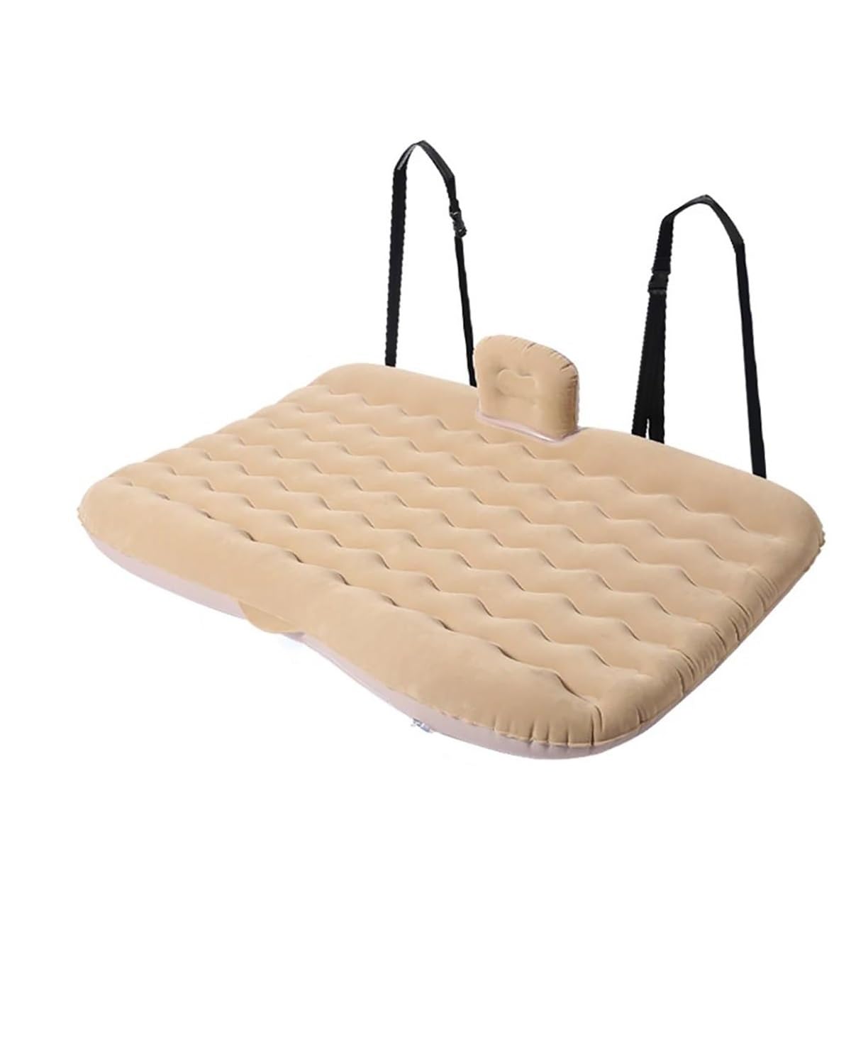 LAYYSD Auto Luftmatratze 1 Set Universal Auto Reise Aufblasbare Bett 80x130 cm Auto Rücksitz Stamm Matratze Luftbett Kissen Für Reise Camping Familienausflug Auto Matratze(Beige) von LAYYSD