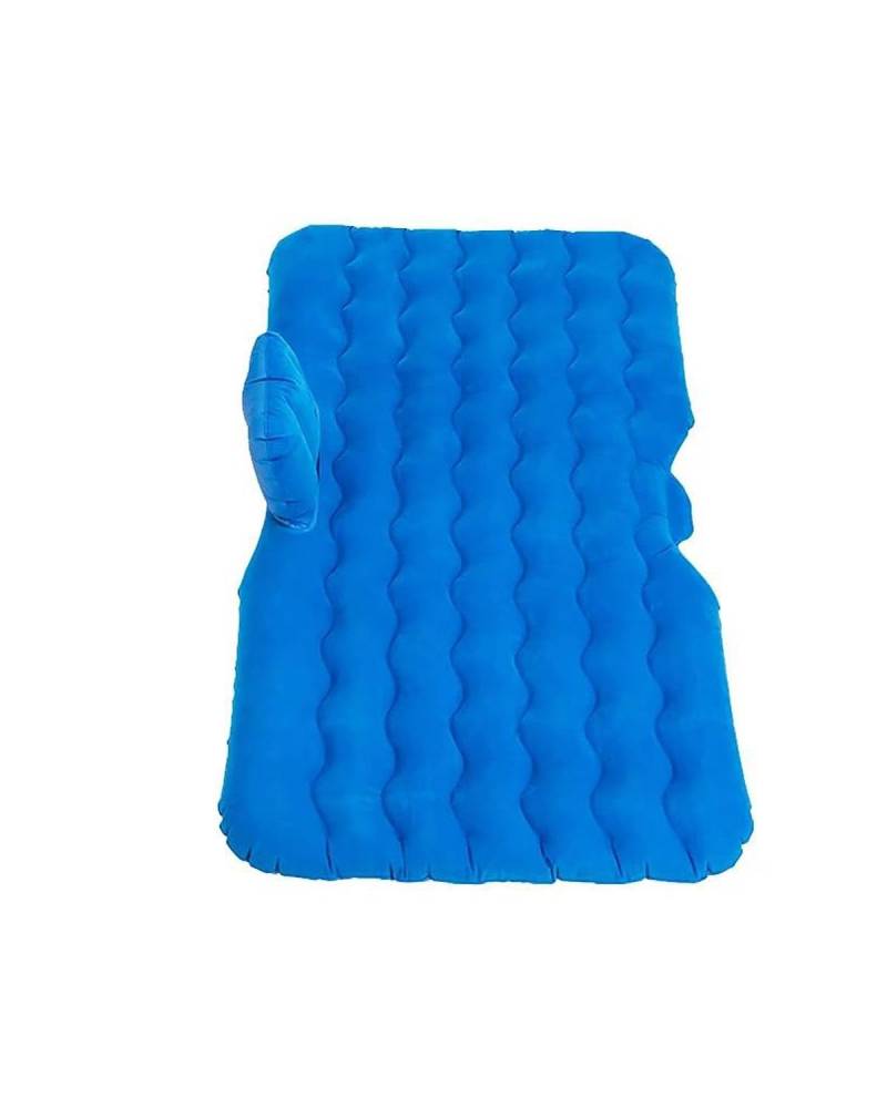 LAYYSD Auto Luftmatratze Aufblasbare Automatratze Outdoor Camping Aufblasbares Bett PVC Beflockung Auto Aufblasbares Bett Autozubehör Auto Matratze(Blue) von LAYYSD