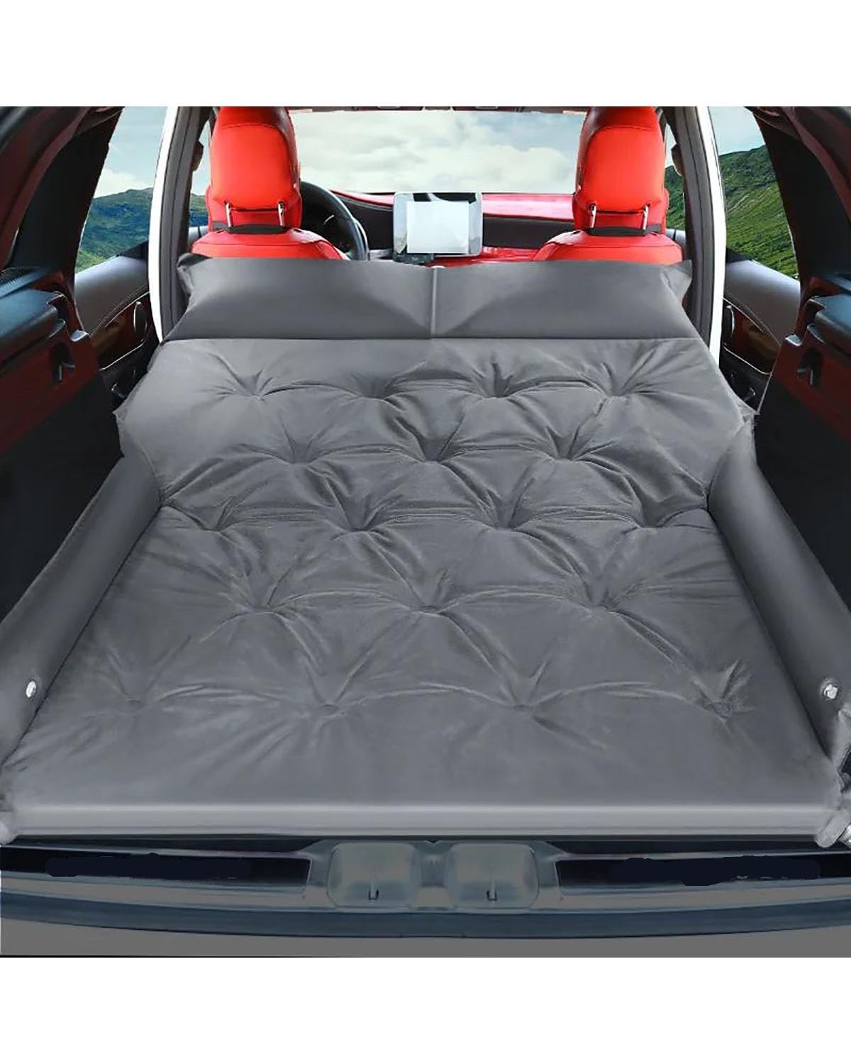 LAYYSD Auto Luftmatratze Automatisches Auto-aufblasbares Bett SUV-Luftmatratze Hinteres Reisebett Auto-aufblasbare Matratze Auto-Aufblasbett Auto Matratze(Gray) von LAYYSD