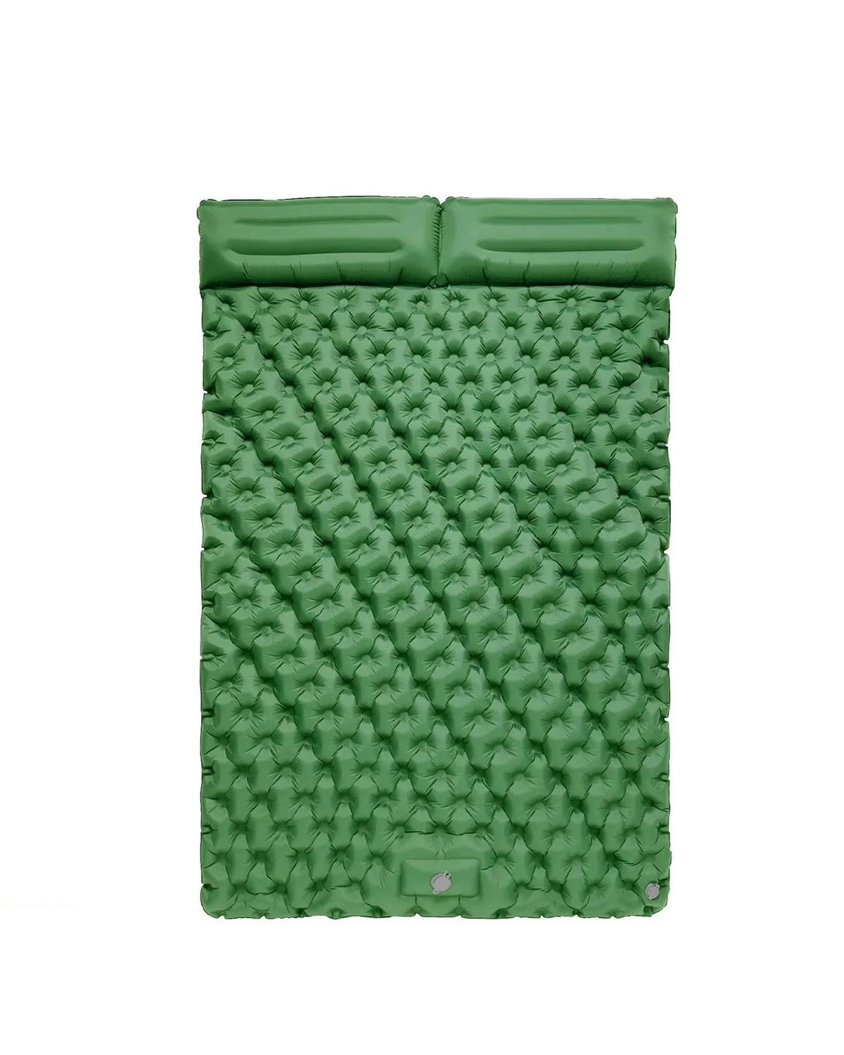 LAYYSD Auto Luftmatratze Doppelte Aufblasbare Matratze Mit Integrierter Kissenpumpe Outdoor-Isomatte Camping-Luftmatratze Auto Matratze(Army Green) von LAYYSD