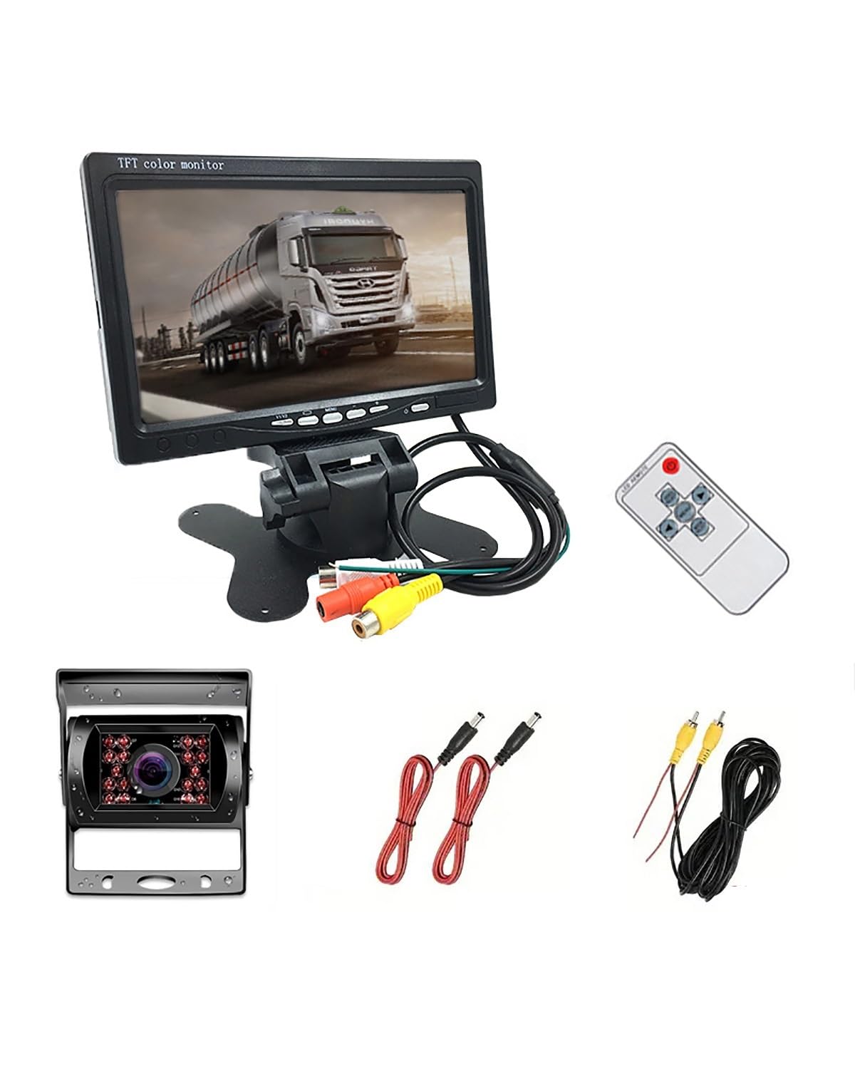 Rückfahrkamera 7-Zoll-Auto-TFT-LCD-Bildschirm-Monitor Rückfahrkamera-Set Mit 10 M Kabel Für LKW/Bus/Wohnmobil/Anhänger/Traktor/Wohnmobil Kamera hinten(Monitor and Camera) von LAYYSD