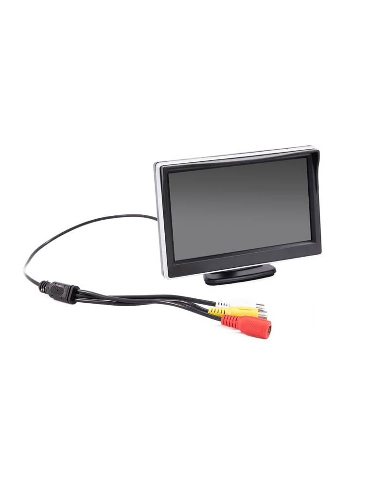 Rückfahrkamera AHD 1080P Auto Monitor 5 Zoll Bildschirm Für Rückansicht Rückfahrkamera TFT LCD Display HD Digitale Farbe Kamera hinten(Silver) von LAYYSD