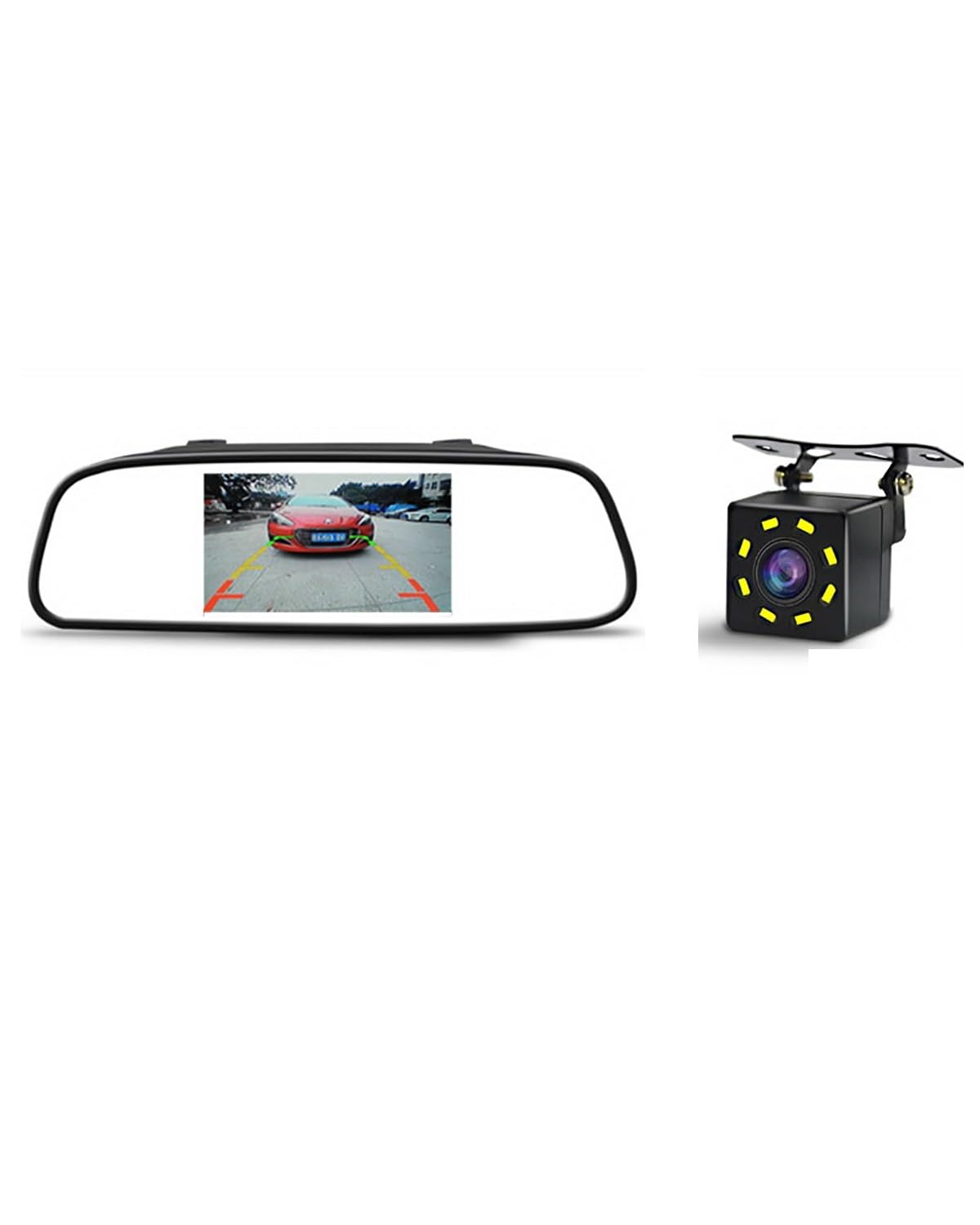 Rückfahrkamera Parkplatz-Rückfahrkamera Rückbild Auto-Rückfahrvideo 43/5-Zoll-Fahrzeug-LCD-Monitor Kamera hinten(4.3inch with Camera) von LAYYSD