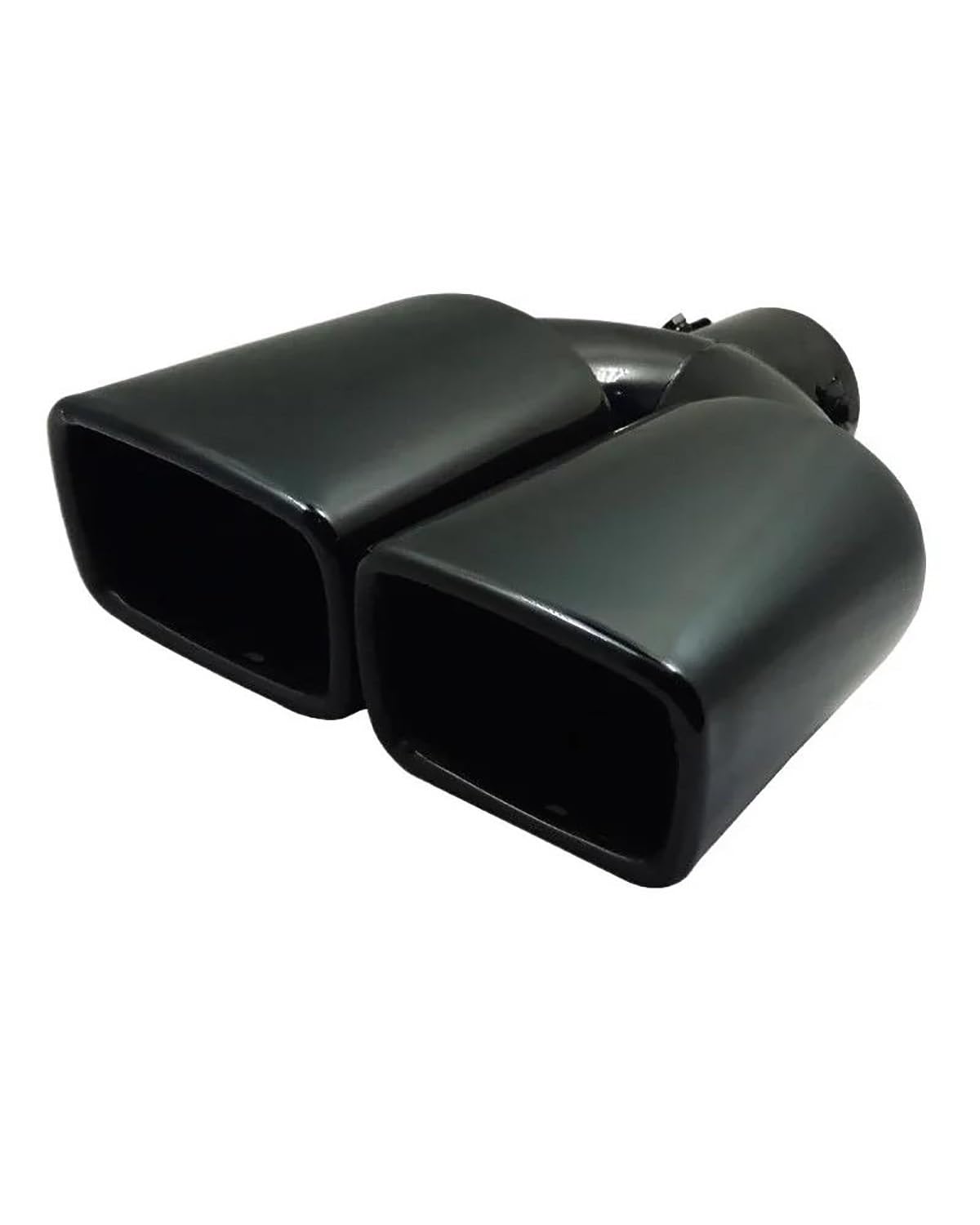 Universal 63mm Auto Air Intake Dual Rohr Hinten Auspuff Endrohr Schalldämpfer Schwarz Edelstahl Auto Teile Auspuff Endrohr Auspuffblende Auspuffspitze Endro von LAYYSD