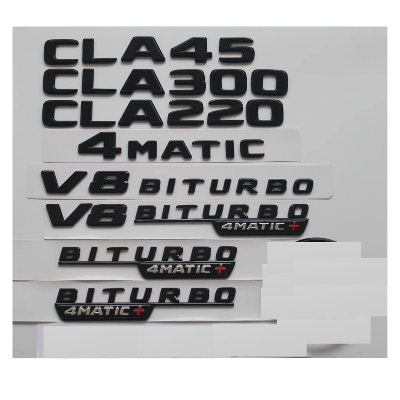 LAZIRO Kofferraum Hinterer Stern Embleme Abzeichen Glanz schwarz Fit for Mercedes Fit for Benz C117 X117 CLA35 CLA45 AMG CLA220 CLA200 CLA250 V8 Biturbo 4Matic (Size : CLA 180) von LAZIRO